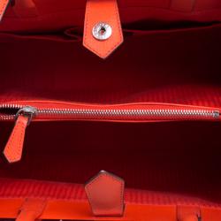 Pre Owned Fendi Candy Red Saffiano Leather 2Jours Tote