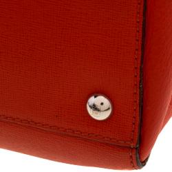 Pre Owned Fendi Candy Red Saffiano Leather 2Jours Tote