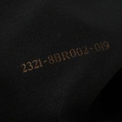 Pre Owned Fendi Dark Brown Zucchino Canvas Baguette Shoulder Bag