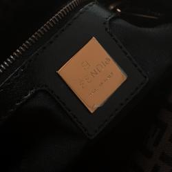 Pre Owned Fendi Dark Brown Zucchino Canvas Baguette Shoulder Bag