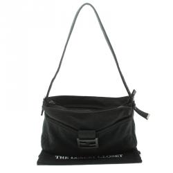 Fendi Dark Grey Felt Baguette Shoulder Bag
