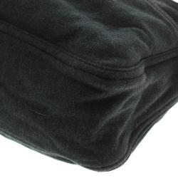 Fendi Dark Grey Felt Baguette Shoulder Bag
