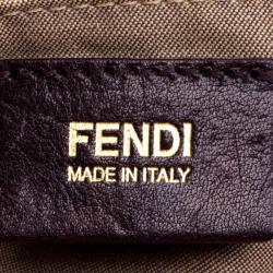 Pre Owned Fendi Pink Zucchino Printed Patent Leather Shoulder Bag