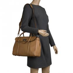 Pre Owned Fendi Brown Leather Satchel