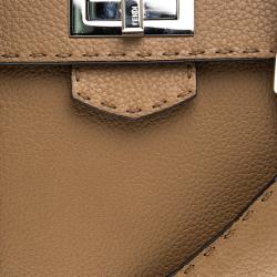 Pre Owned Fendi Brown Leather Satchel