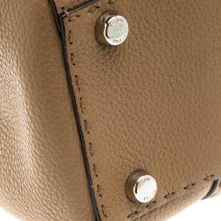 Pre Owned Fendi Brown Leather Satchel