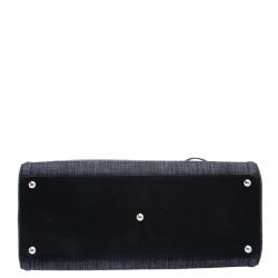 Pre Owned Fendi Black Denim Large 3Jours Tote