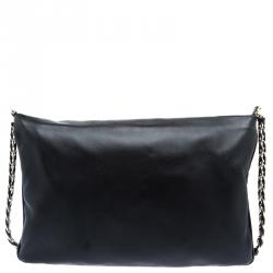 Pre Owned Fendi Black Leather Mia Shoulder Bag