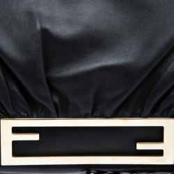 Pre Owned Fendi Black Leather Mia Shoulder Bag
