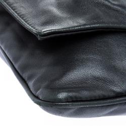 Pre Owned Fendi Black Leather Mia Shoulder Bag