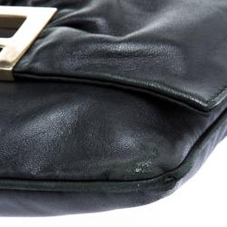 Pre Owned Fendi Black Leather Mia Shoulder Bag