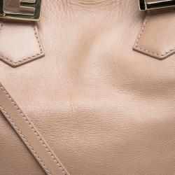 Pre Owned Fendi Beige Leather Twins Shopper Tote