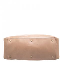 Pre Owned Fendi Beige Leather Twins Shopper Tote