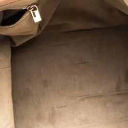 Pre Owned Fendi Beige Leather Twins Shopper Tote