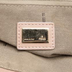 Pre Owned Fendi Beige Leather Twins Shopper Tote