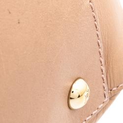 Pre Owned Fendi Beige Leather Twins Shopper Tote