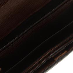 Pre Owned Fendi Tobacco Zucca Coated Canvas Continental Wallet