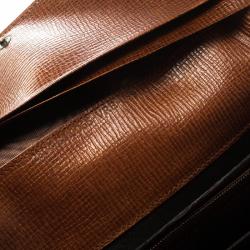 Pre Owned Fendi Tobacco Zucca Coated Canvas Continental Wallet