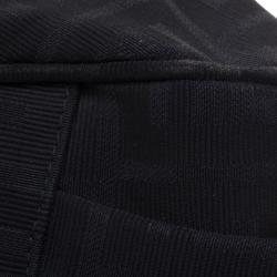 Pre Owned Fendi Black Zucca Canvas Small Mia Tote