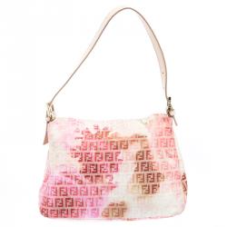 Pre Owned Fendi Floral Print Zucchino Canvas Mama Forever Shoulder Bag