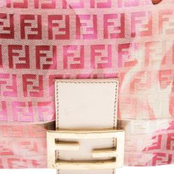 Pre Owned Fendi Floral Print Zucchino Canvas Mama Forever Shoulder Bag