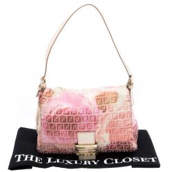 Pre Owned Fendi Floral Print Zucchino Canvas Mama Forever Shoulder Bag