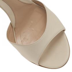 Pre Owned Fendi White Satin Ankle Strap Sandals Size 40