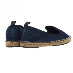 Pre Owned Fendi Denim Junia Cap Toe Espadrilles Size 39