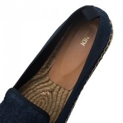 Pre Owned Fendi Denim Junia Cap Toe Espadrilles Size 39