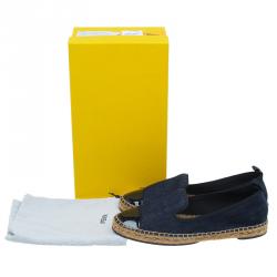 Pre Owned Fendi Denim Junia Cap Toe Espadrilles Size 39
