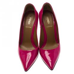 Pre Owned Fendi Pink Patent Decollete Vernice Pumps Size 36