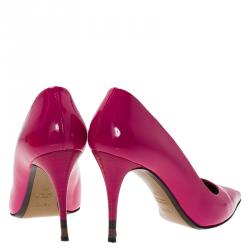 Pre Owned Fendi Pink Patent Decollete Vernice Pumps Size 36