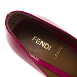 Pre Owned Fendi Pink Patent Decollete Vernice Pumps Size 36