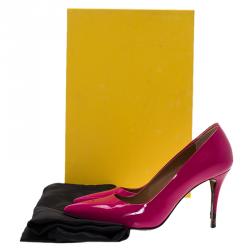 Pre Owned Fendi Pink Patent Decollete Vernice Pumps Size 36