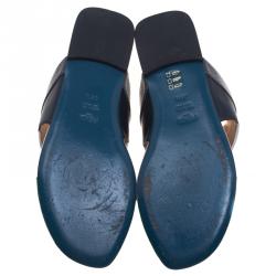 Pre Owned Fendi Multicolor Leather Bug Monster Thong Sandals Size 38.5