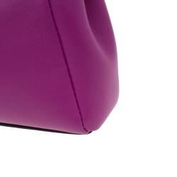 Pre Owned Fendi Fuschia Nappa Leather Micro Peekaboo Bag