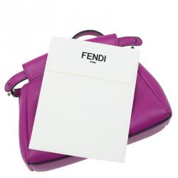 Pre Owned Fendi Fuschia Nappa Leather Micro Peekaboo Bag