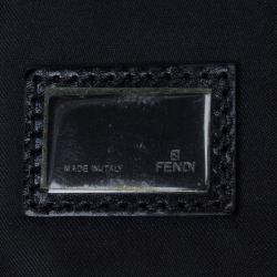 Pre Owned Fendi Black Zucchino Canvas Garment Bag