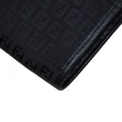 Pre Owned Fendi Black Zucchino Canvas Garment Bag