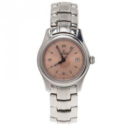 Pre Owned Fendi Pink Stainless Steel 210L Women's Wristwatch 34MM