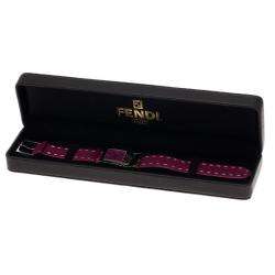 Pre Owned Fendi Pink Stainless Steel Classic Women's Wristwatch 26MM