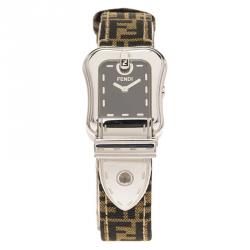 Pre Owned Fendi Brown Stainless Steel B. Fendi Women's Wristwatch 23MM