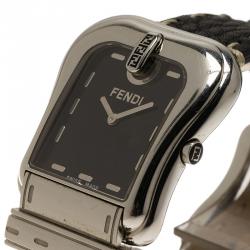 Pre Owned Fendi Black Stainless Steel B. Fendi Women's Wristwatch 32MM