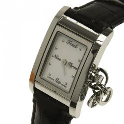 Pre Owned Fendi Mother of Pearl Stainless Steel Orologi F711241 Women's Wristwatch 21MM