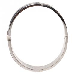 Pre Owned Frey Wille Geometric Blue and Gold Enamel Palladium Plated Royal Clasp Bracelet