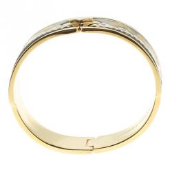 Pre Owned Frey Wille Dolphins of Poseidon Mosaic Fire Enamel Gold Plated Royal Clasp Bracelet 17cm