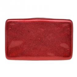 Pre Owned Furla Red Glitter Rubber Candy Satchel Bag