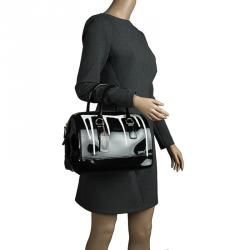 Pre Owned Furla Black PVC Limited Edition Painting Candy Satchel