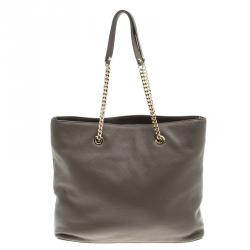 Pre Owned Furla Beige Leather Julia Chain Tote