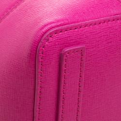 Pre Owned Furla Pink Leather Stacy Drawstring Bucket Bag
